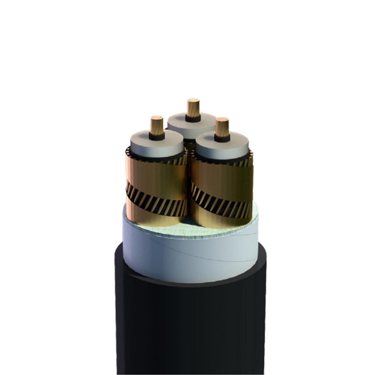 Cáp trung thế có màn chắn kim loại cho từng lõi Cadivi CXV/SE - 12/20(24) kV* 3 lõi