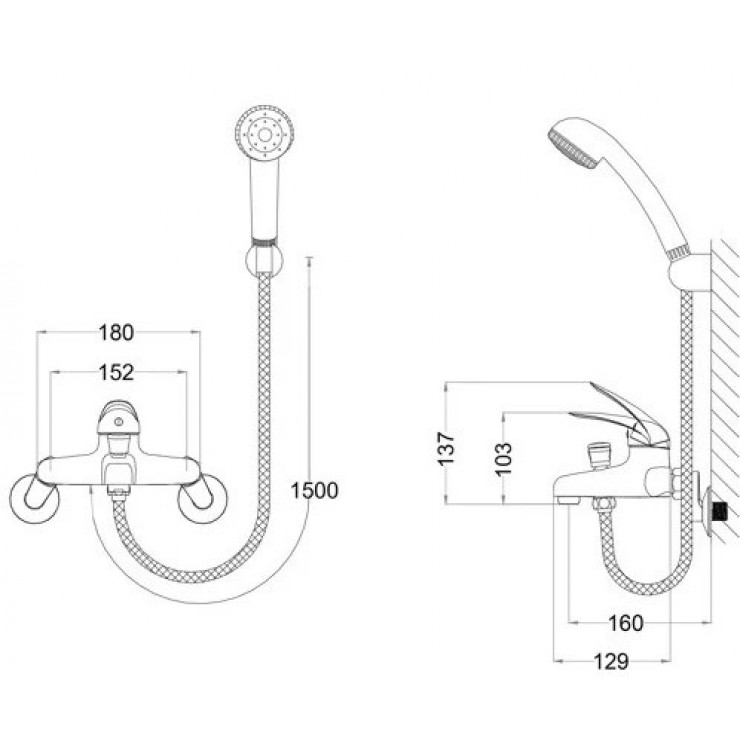 Bộ vòi sen tắm nóng lạnh Caesar S360CP