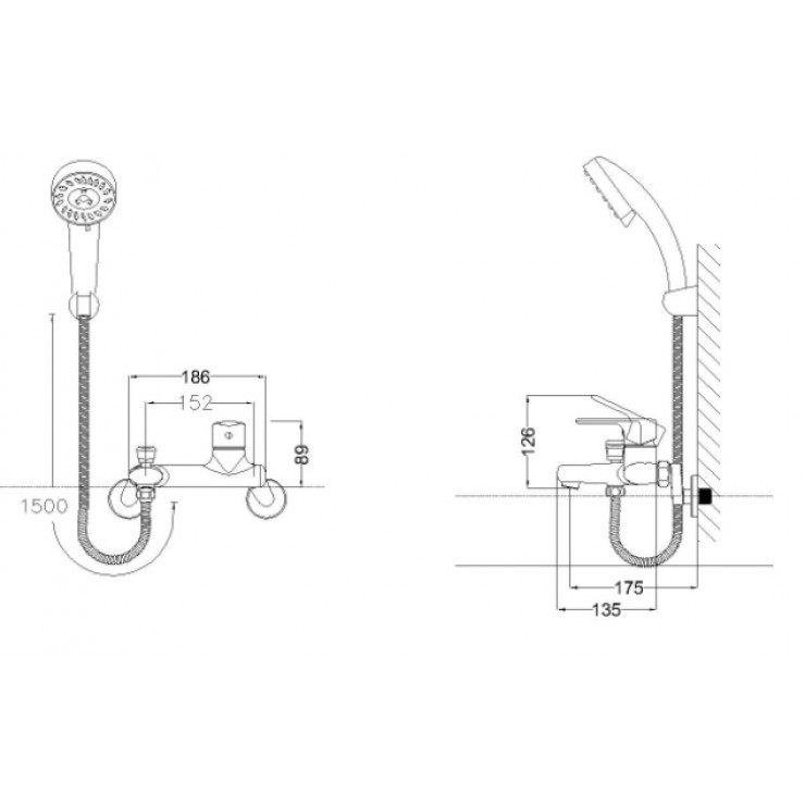 Bộ vòi sen tắm nóng lạnh Caesar S433C