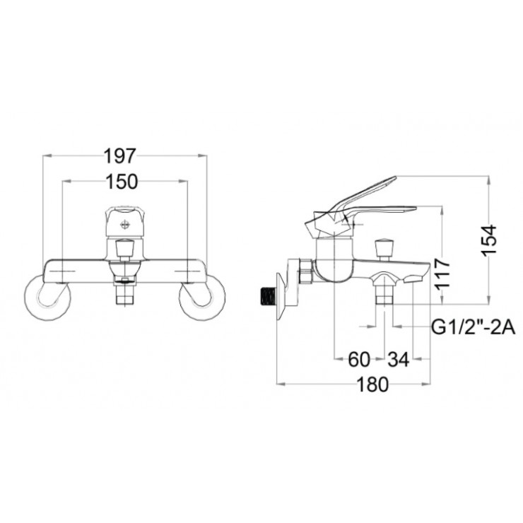 Bộ vòi sen tắm nóng lạnh Caesar S743C