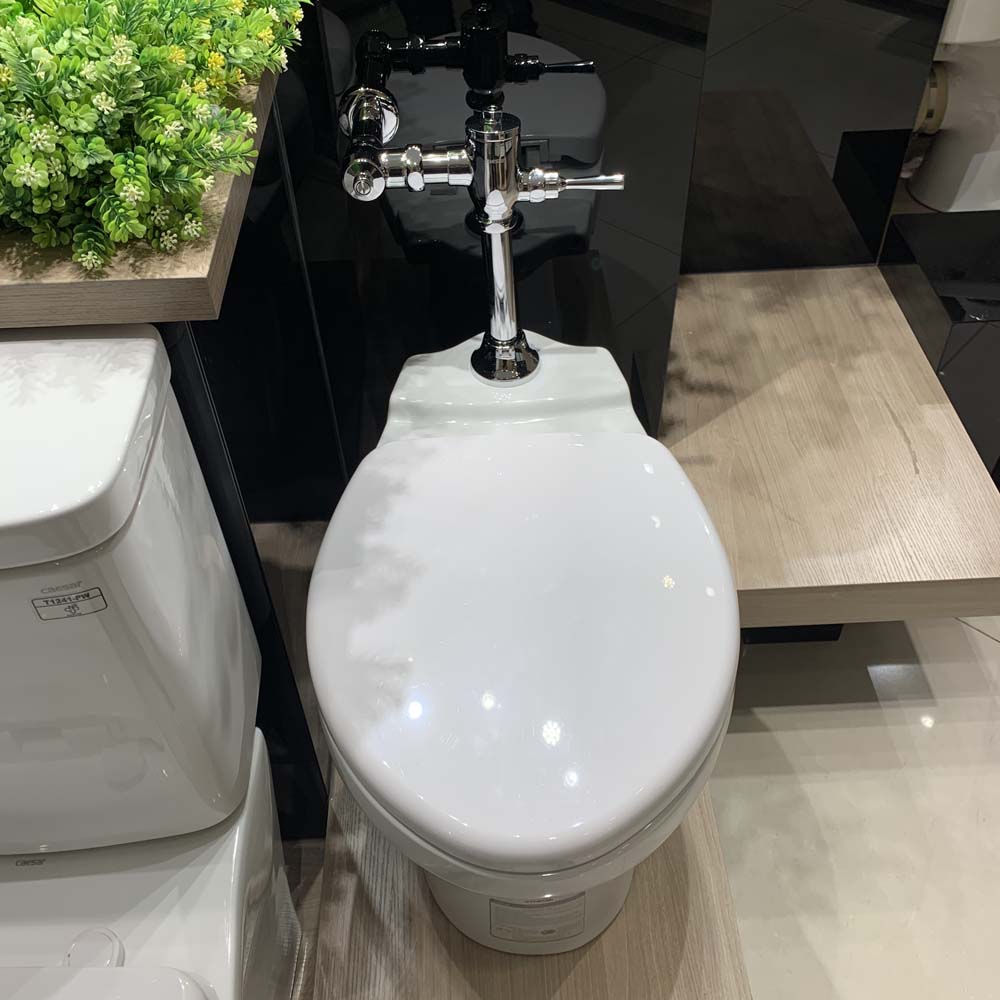 Bồn cầu đặt sàn Caesar CP1333 nắp thường (van xả trực tiếp)