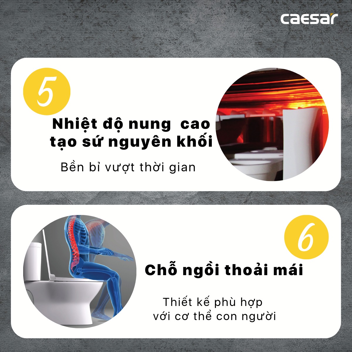 Bồn cầu 2 khối Caesar CD1338 nắp thường