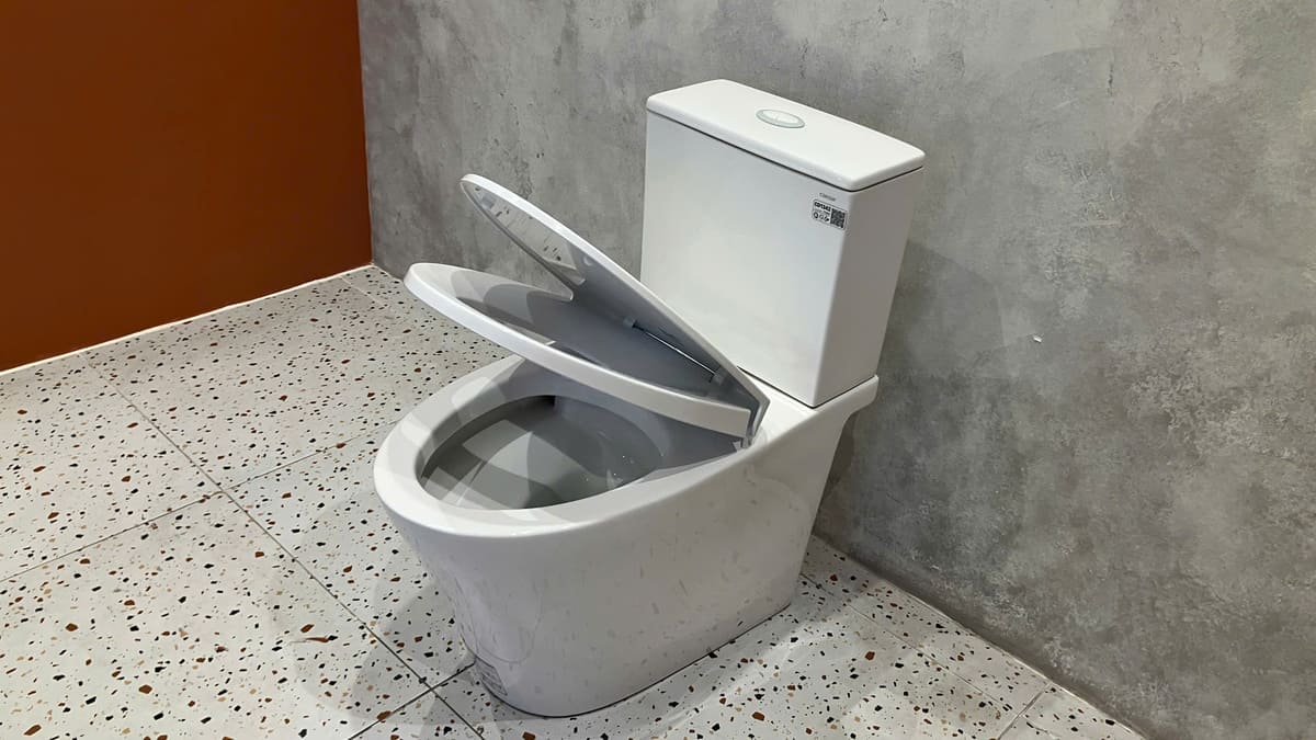 Bồn cầu 2 khối CAESAR CD1342 nắp đóng êm