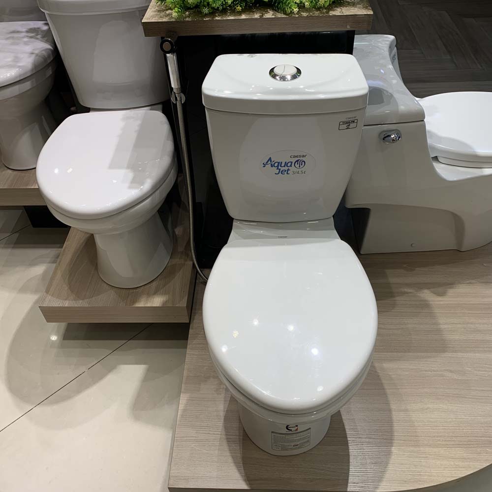 Bồn cầu 2 khối Caesar CDS1325 nắp êm