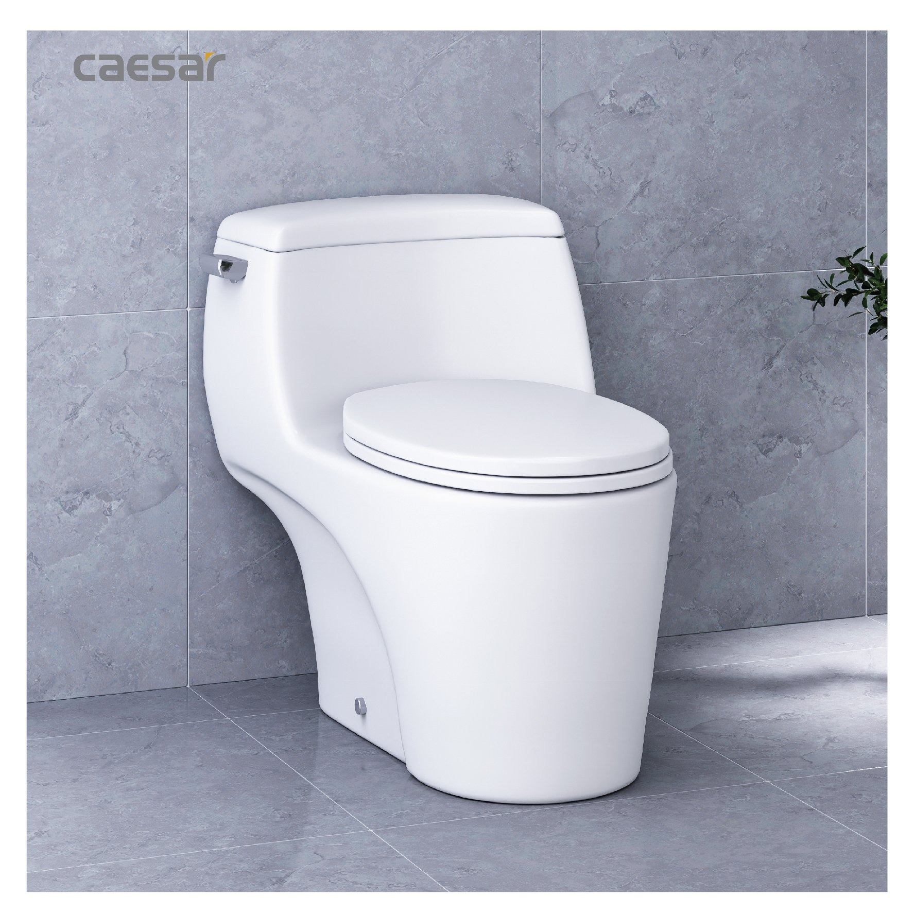 Bồn cầu 1 khối Caesar C1353 nắp êm