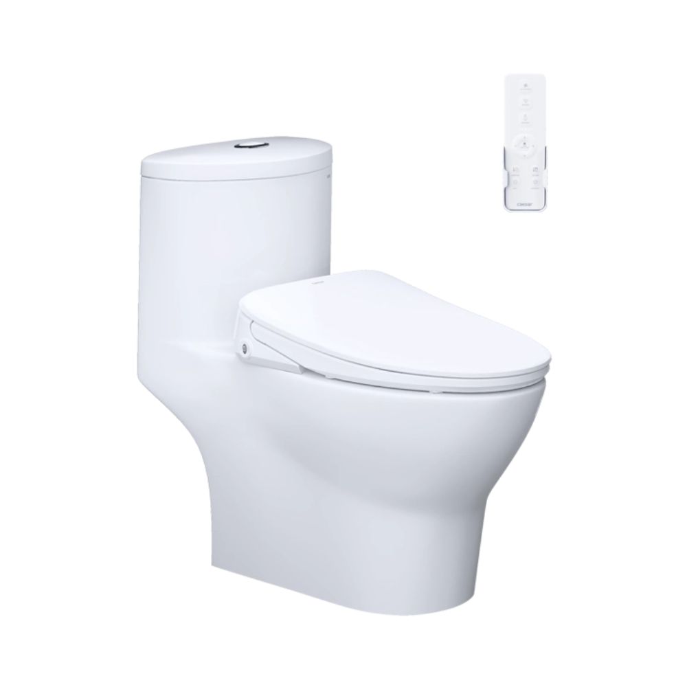 Bồn cầu 1 khối nắp điện tử Caesar C1375F+TAF710H