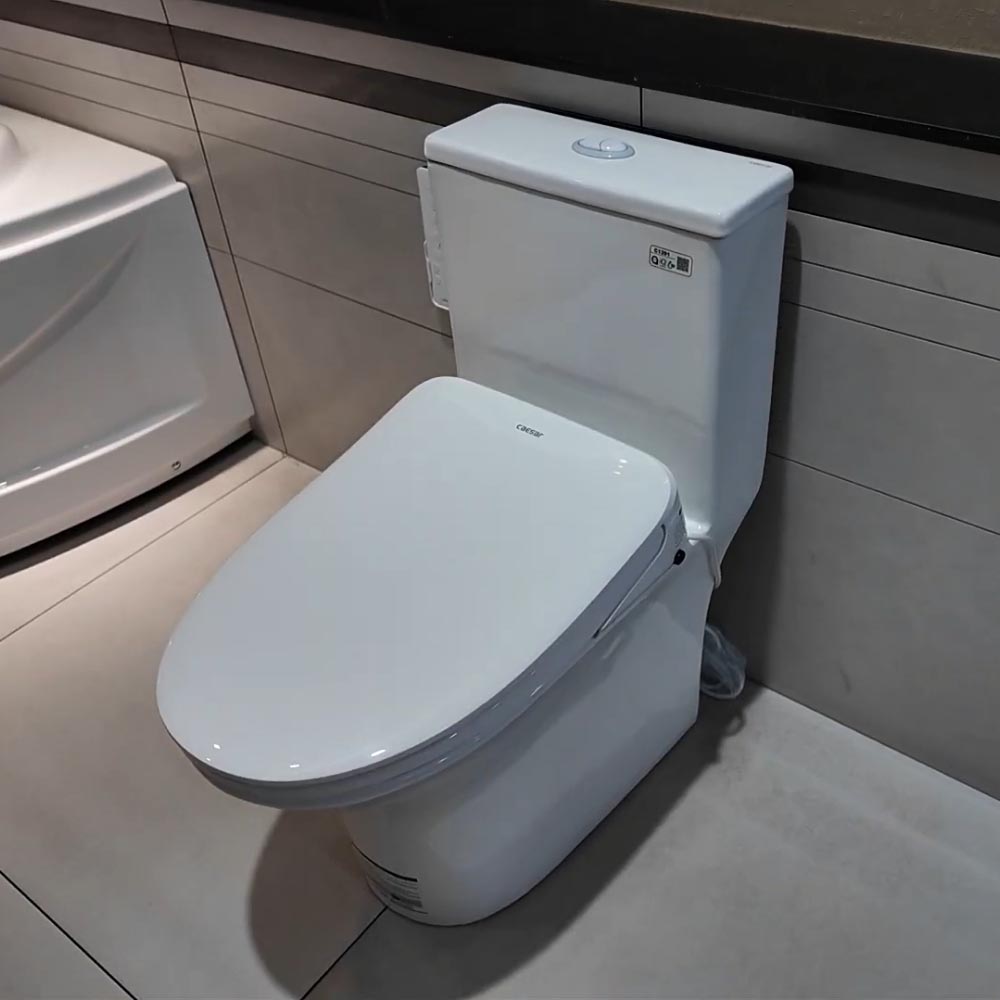 Bồn cầu 1 khối nắp điện tử Caesar C1391F+TAF710H