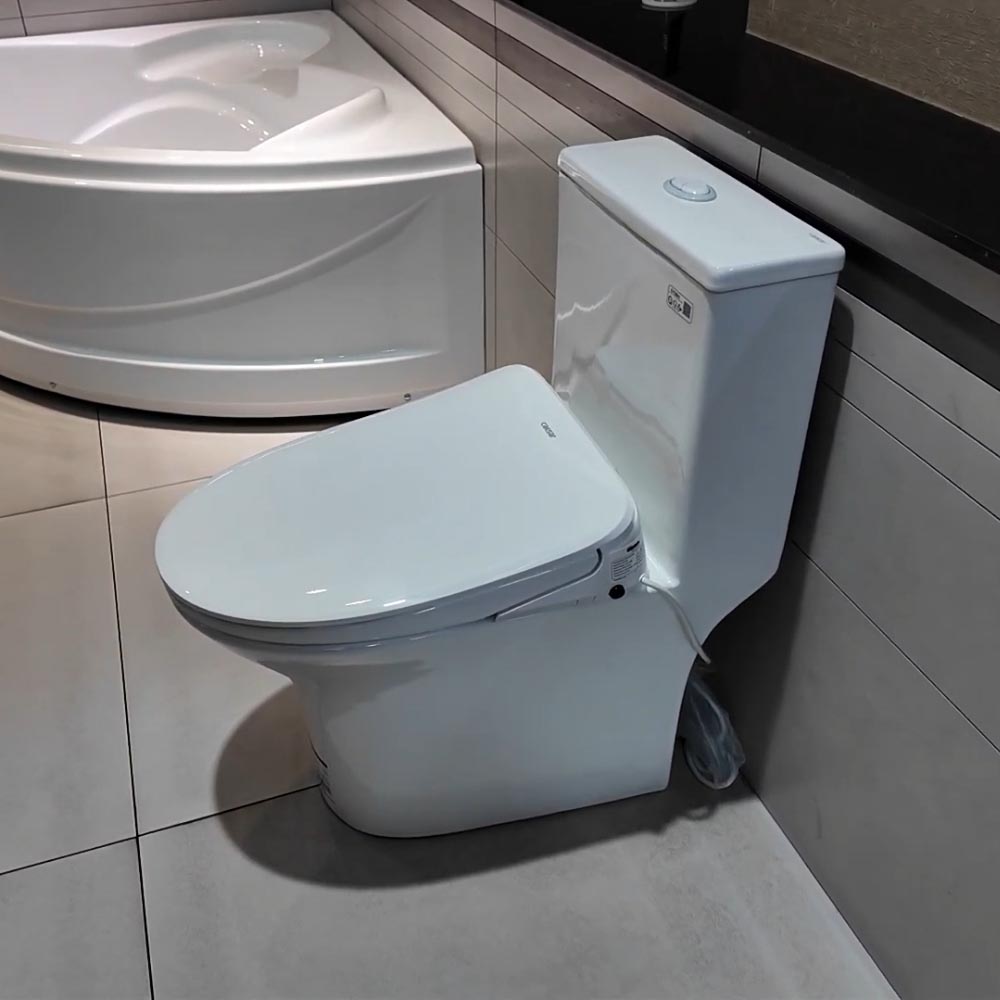 Bồn cầu 1 khối nắp điện tử Caesar C1391F+TAF710H