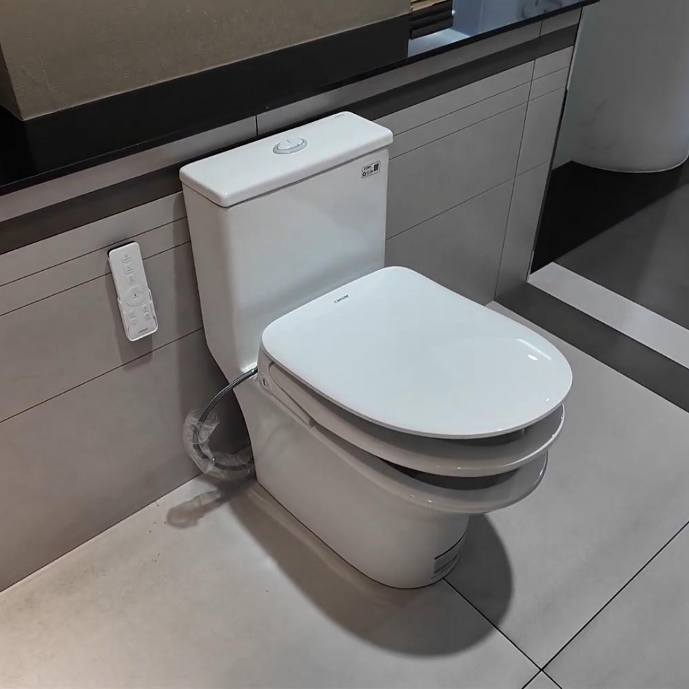 Bồn cầu 1 khối nắp điện tử Caesar C1391F+TAF710H