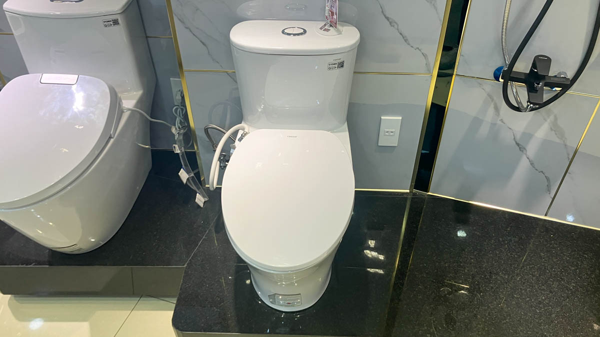 Bồn cầu 1 khối nắp rửa cơ Caesar C1395F + TAF060 (CD1395+TAF060)