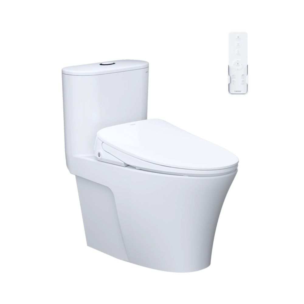 Bồn cầu 1 khối nắp điện tử Caesar C1395F+TAF710H