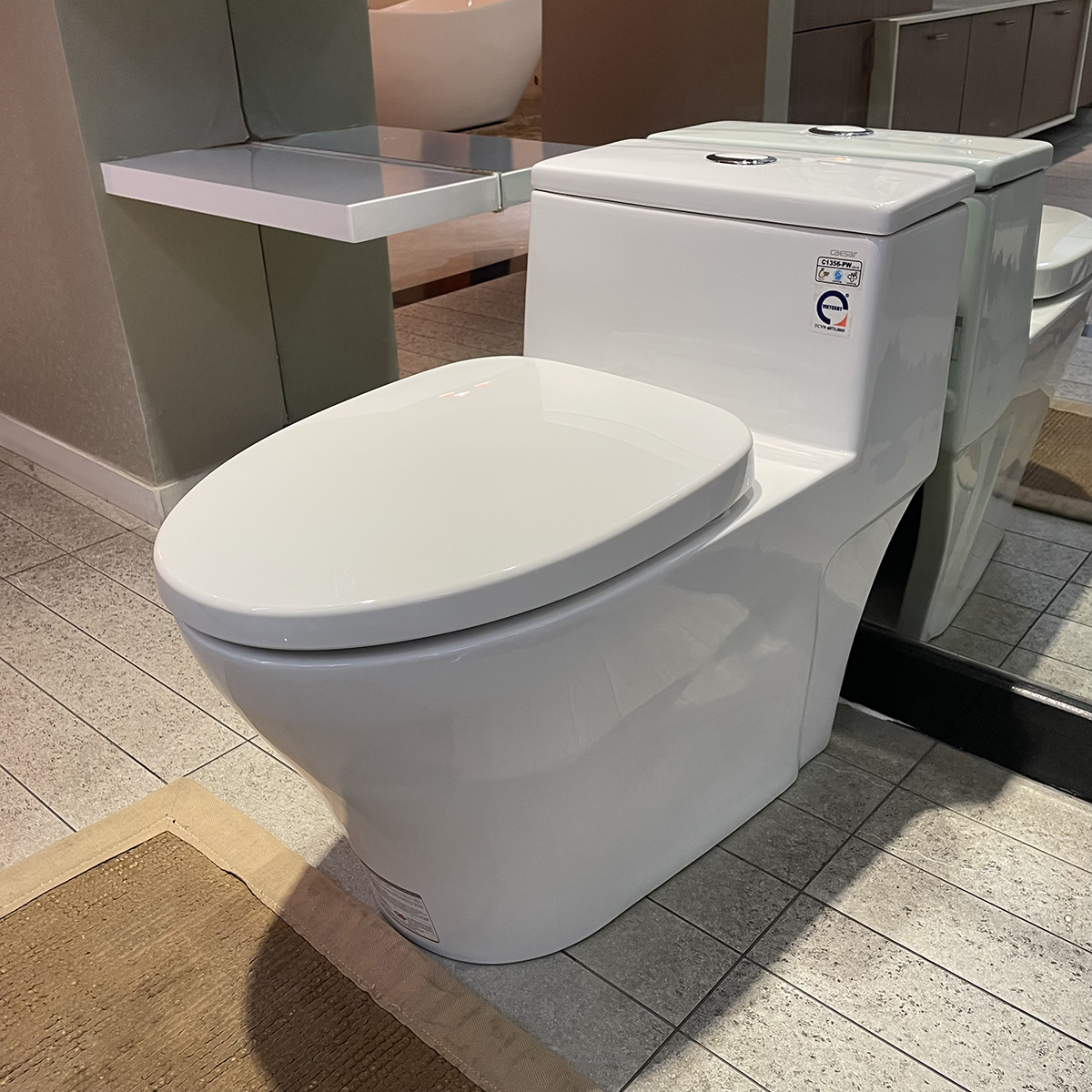 Bồn cầu 1 khối Caesar C1356 (CD1356) nắp đóng êm