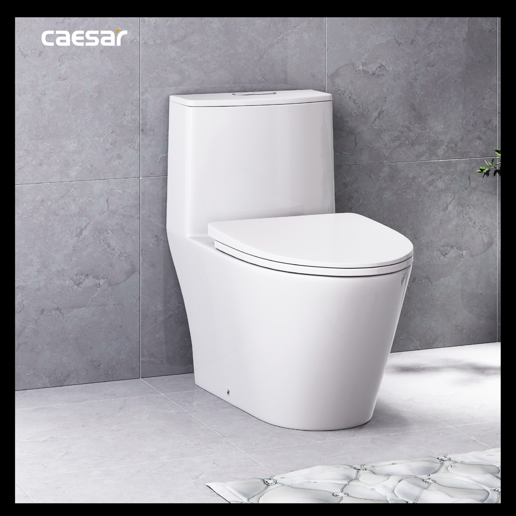 Bồn cầu 1 khối Caesar C1363 (CD1363) nắp đóng êm