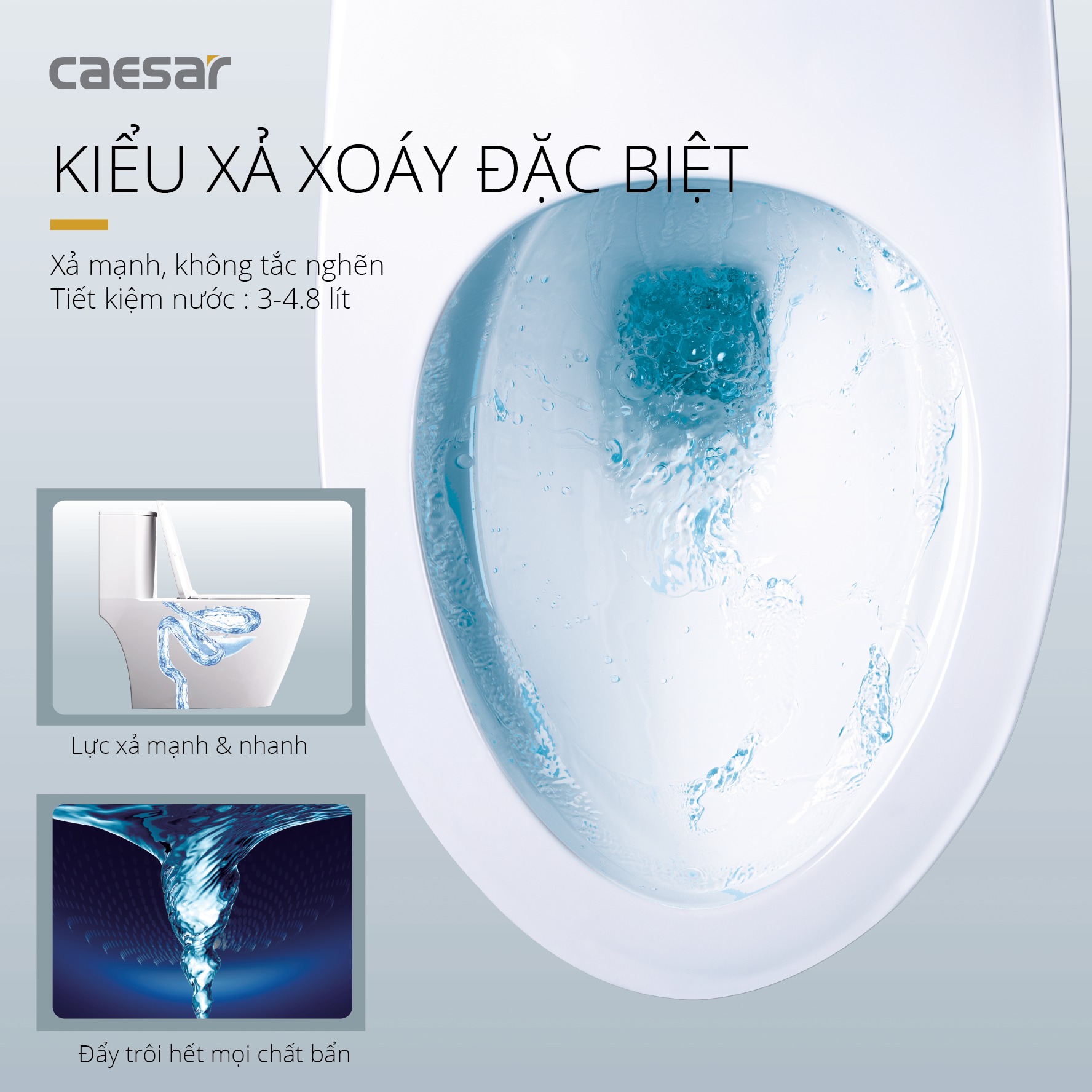 Bồn cầu 1 khối Caesar C1363 (CD1363) nắp đóng êm