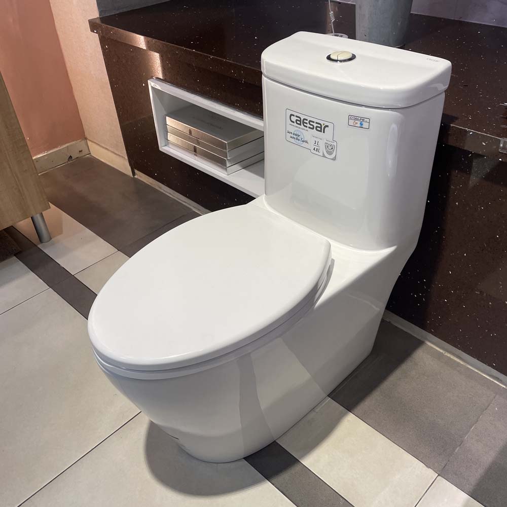 Bồn cầu 1 khối Caesar C1364 (CD1364) nắp đóng êm