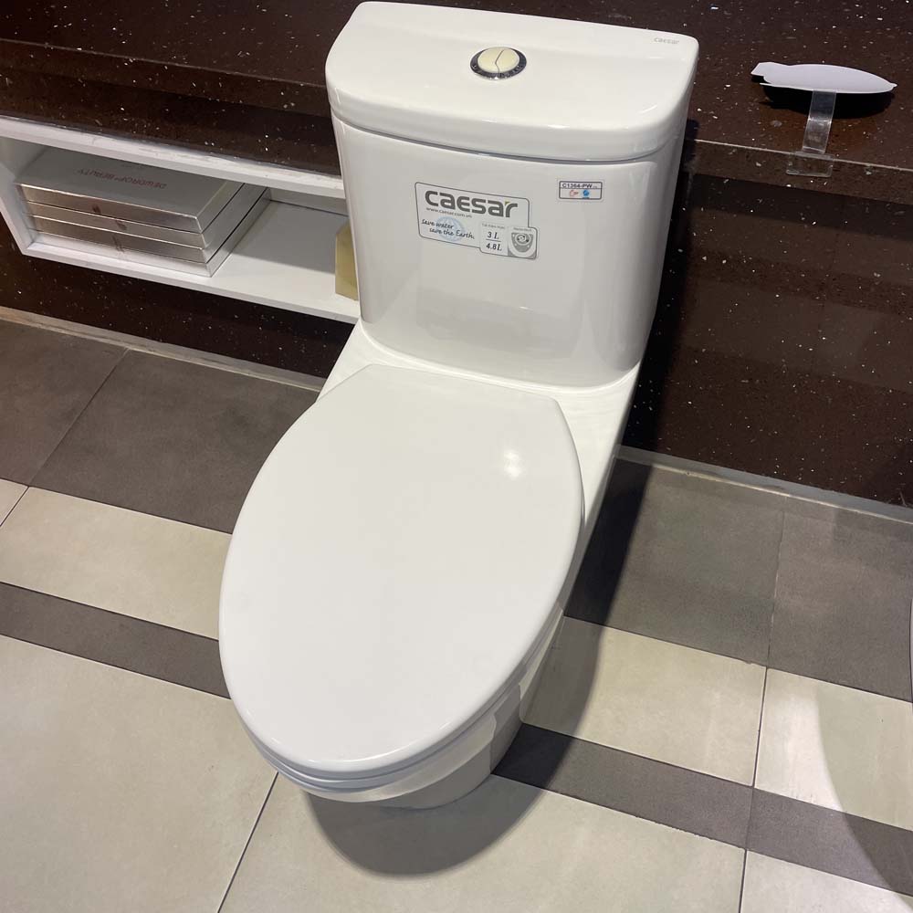 Bồn cầu 1 khối Caesar C1364 (CD1364) nắp đóng êm