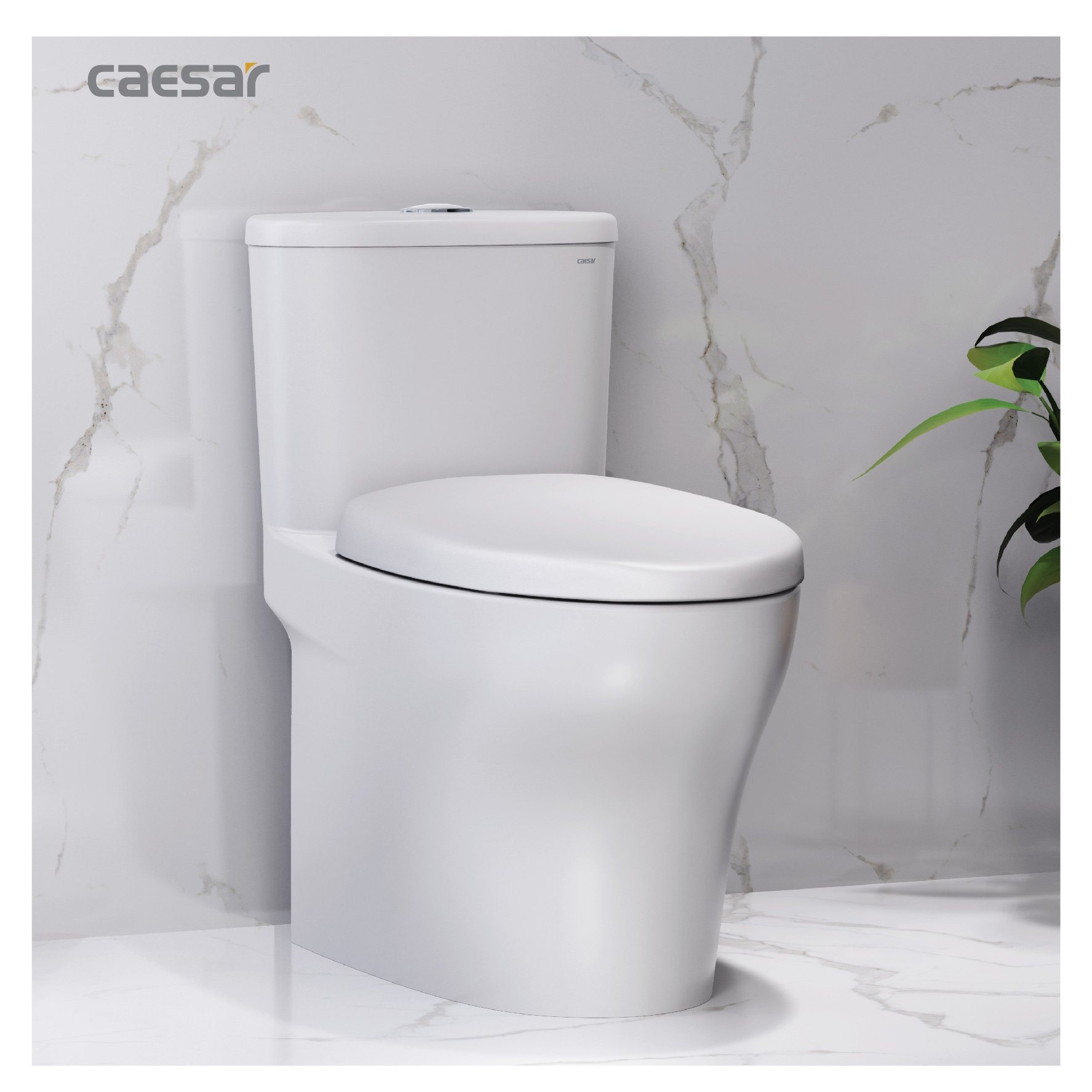 Bồn cầu 1 khối nắp êm Caesar C1394 (CD1394)