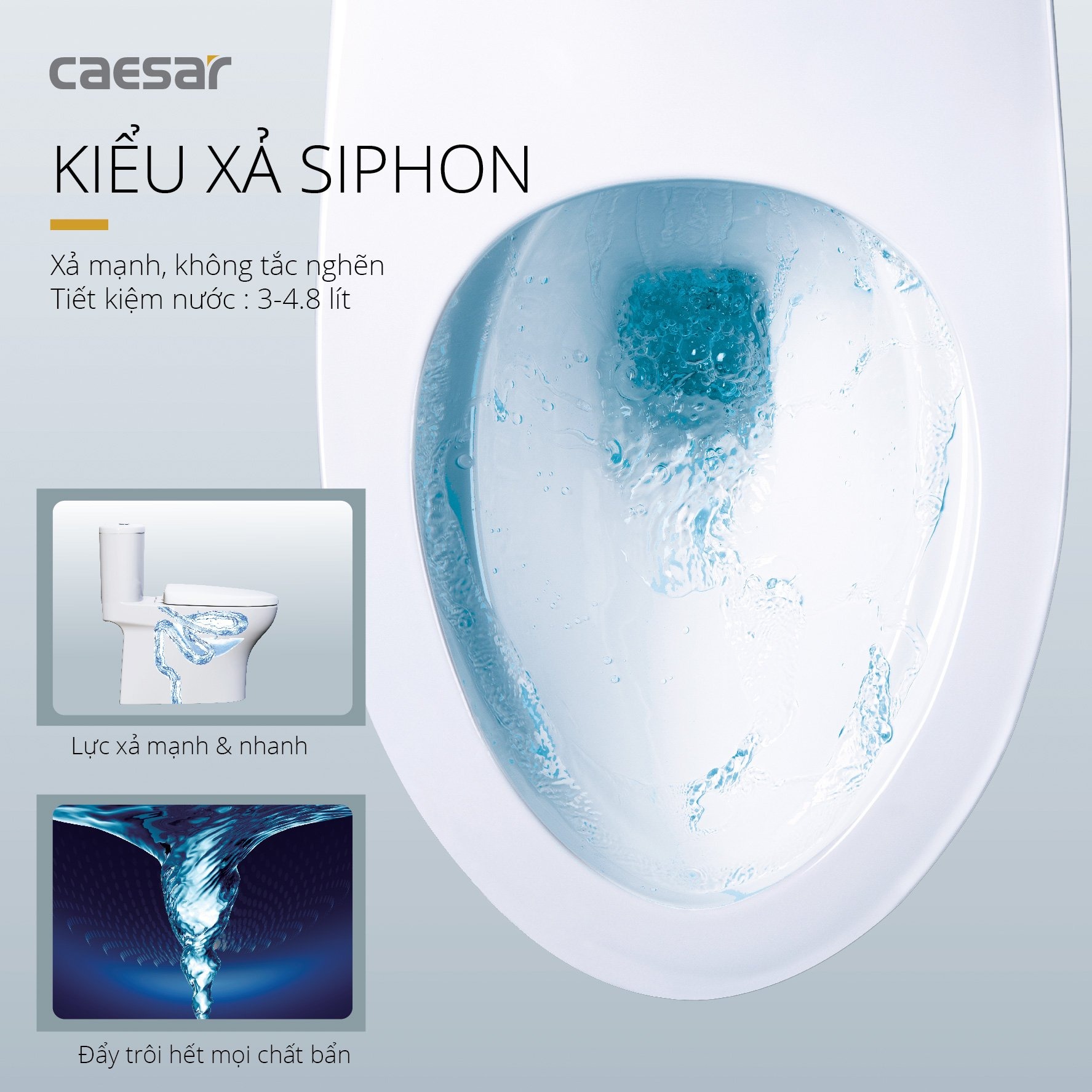 Bồn cầu 1 khối nắp êm Caesar C1394 (CD1394)