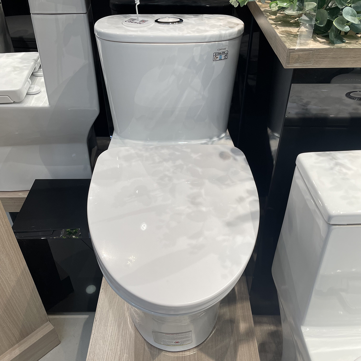 Bồn cầu 1 khối Caesar C1395 (CD1395) nắp đóng êm