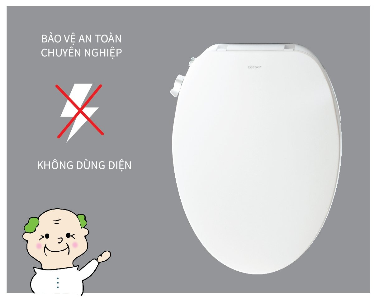 Bồn cầu 1 khối nắp rửa cơ Caesar C1353F + TAF060 (C1353+TAF060)