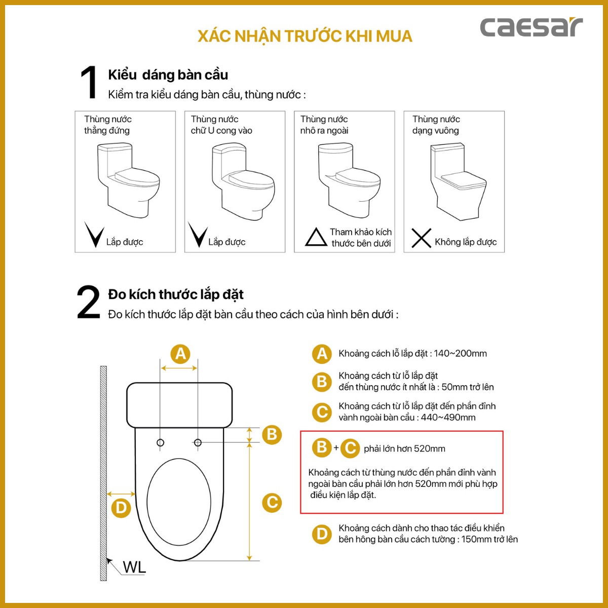 Bồn cầu 2 khối nắp rửa cơ Caesar CD1341 + TAF060