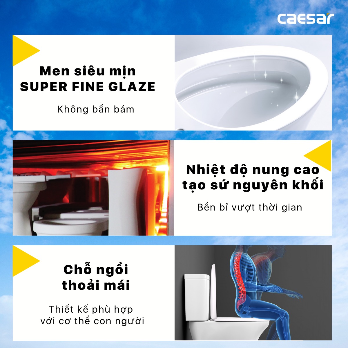 Bồn cầu 2 khối nắp rửa cơ Caesar CD1341 + TAF060