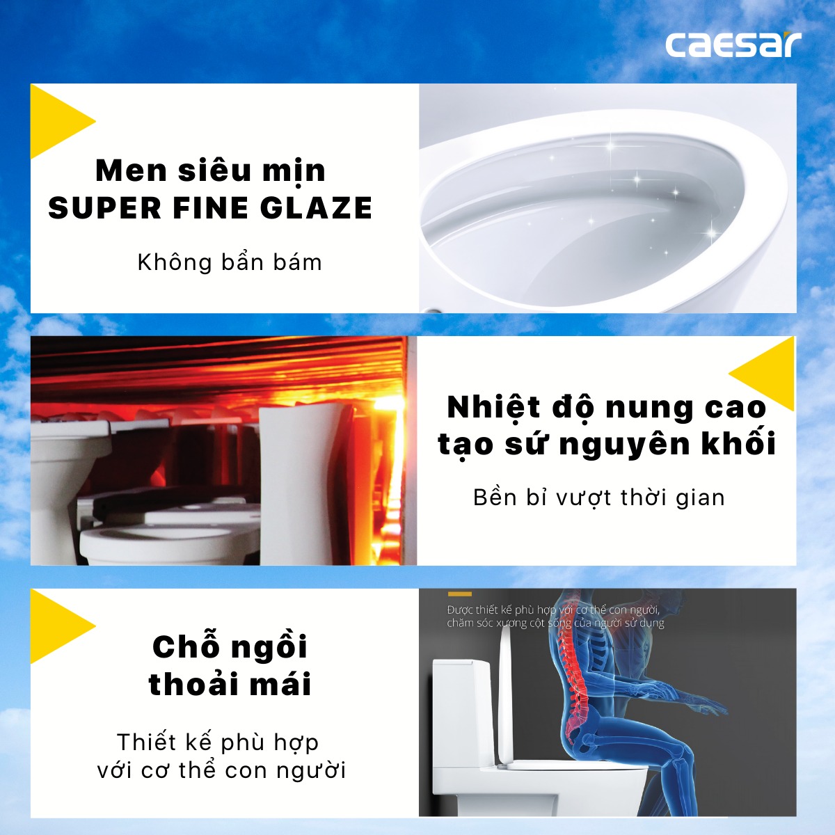 Bồn cầu 2 khối nắp rửa cơ Caesar CD1345+TAF060