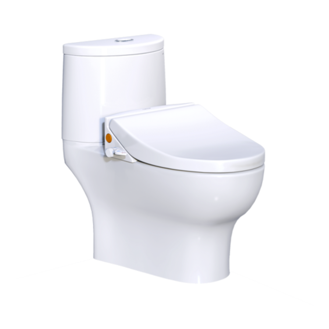 Bồn cầu 2 khối nắp rửa cơ Caesar CD1349+TAF050