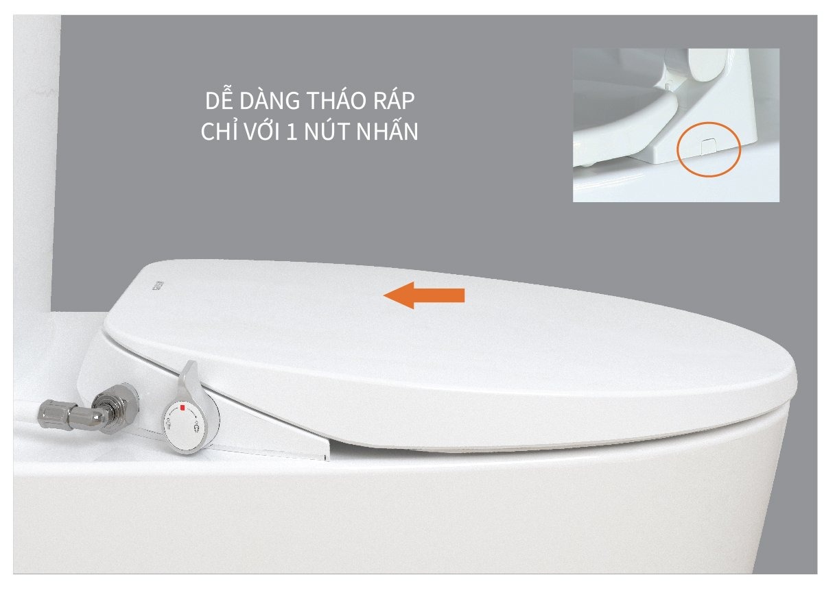 Bồn cầu 1 khối nắp rửa cơ Caesar C1364F + TAF060 (CD1364+TAF060)