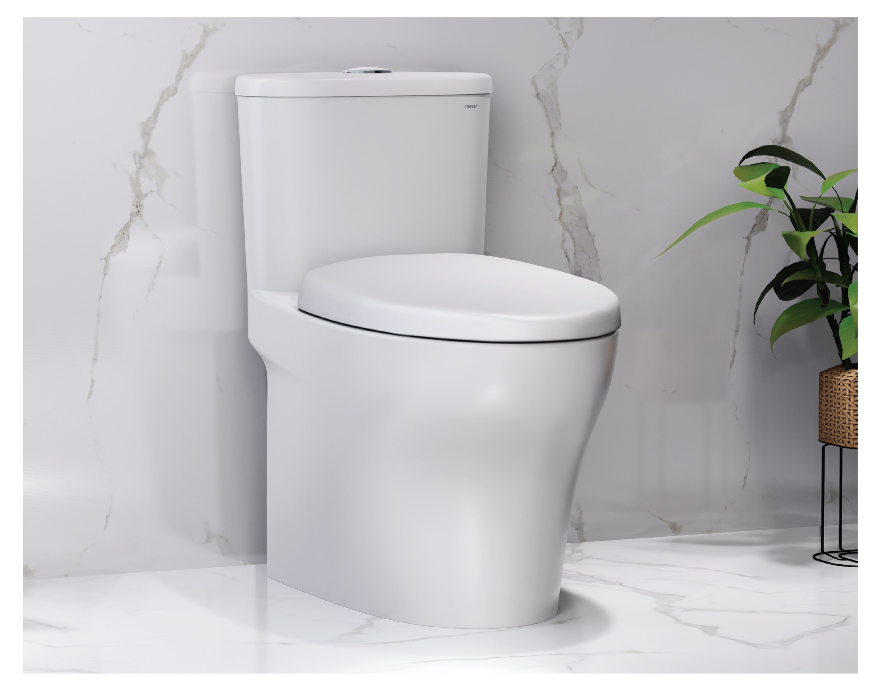 Bồn cầu 1 khối nắp rửa cơ Caesar C1394F + TAF060 (CD1394+TAF060)