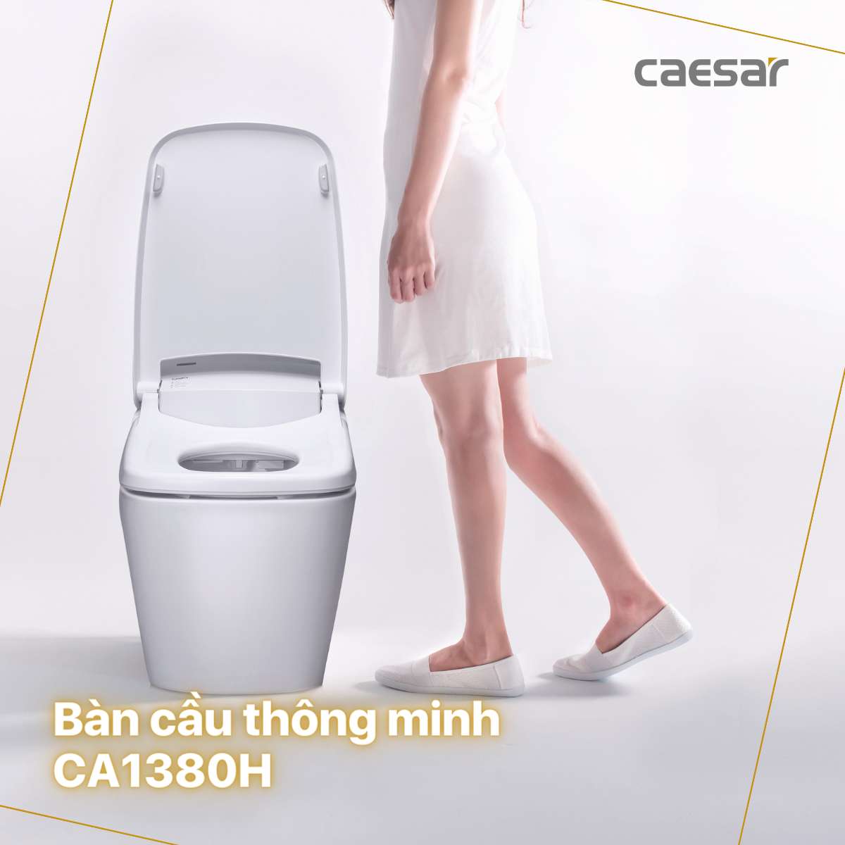 Bồn cầu điện tử thông minh Caesar CA1380H