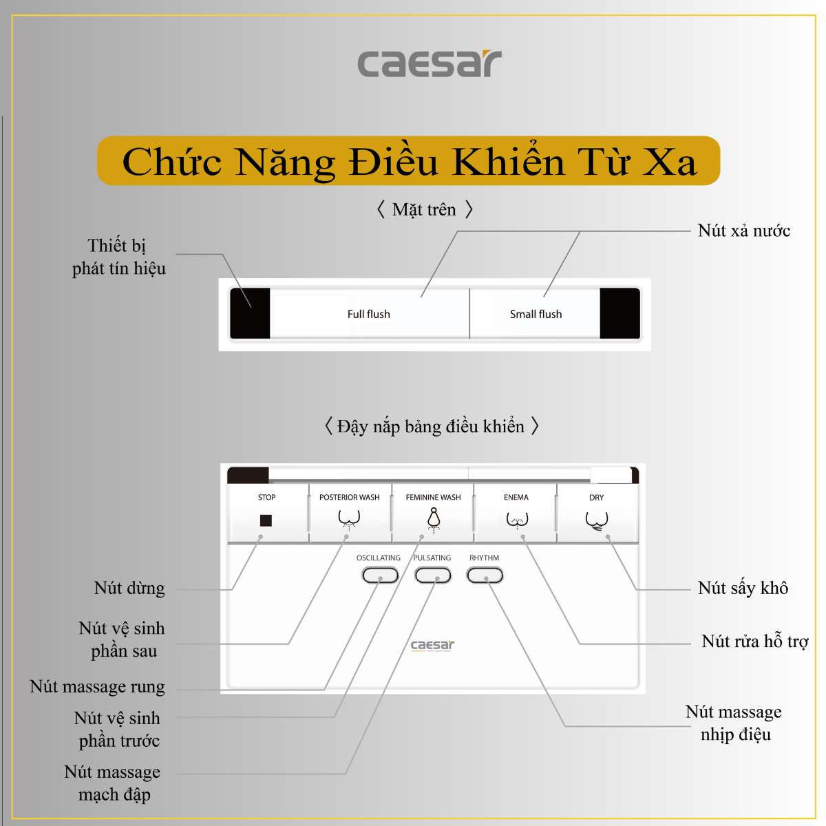Bồn cầu điện tử thông minh Caesar CA1380H