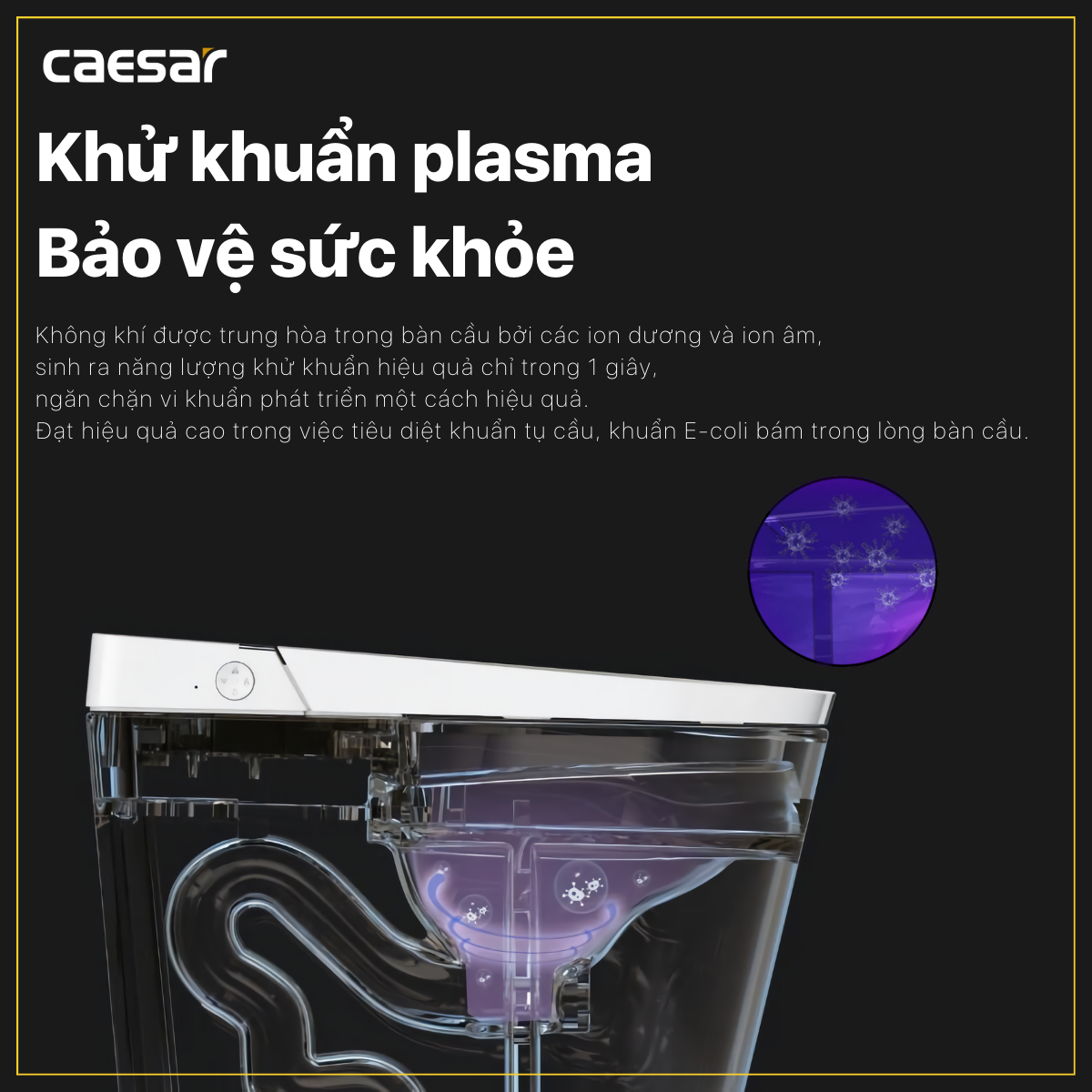 Bồn cầu điện tử thông minh Caesar CA1389H