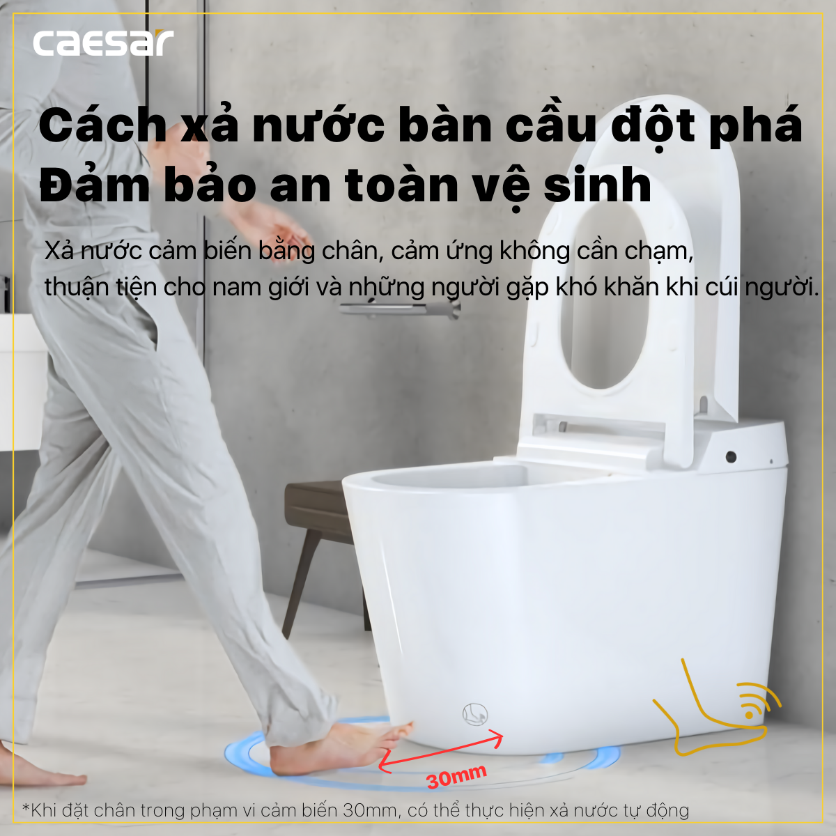 Bồn cầu điện tử thông minh Caesar CA1389H