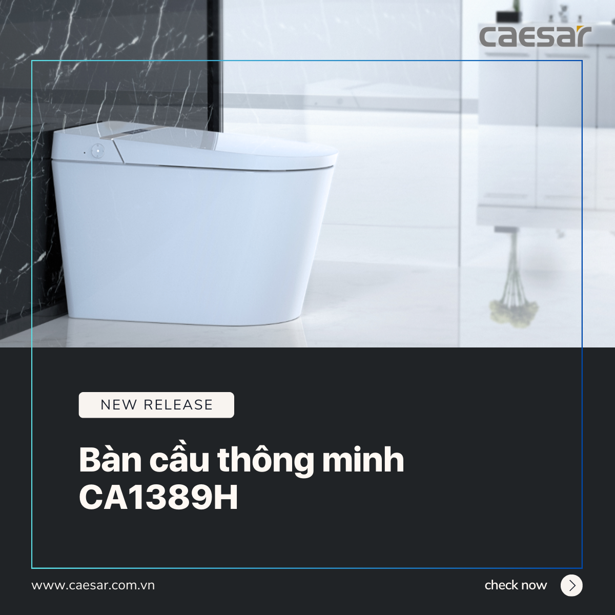 Bồn cầu điện tử thông minh Caesar CA1389H