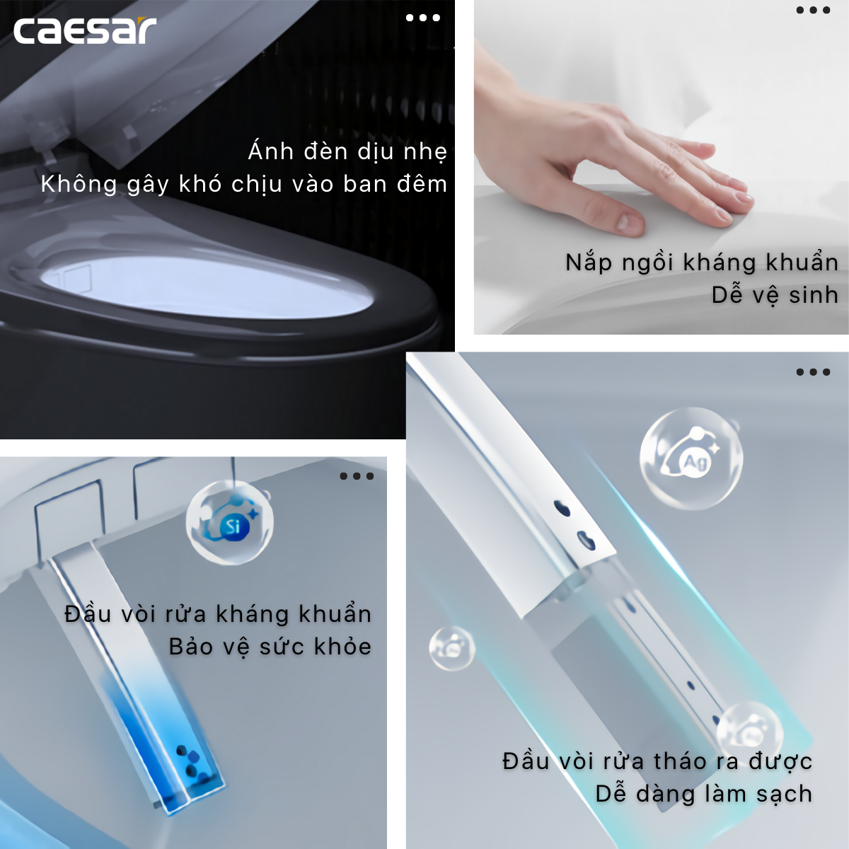 Bồn cầu điện tử thông minh Caesar CA1389H