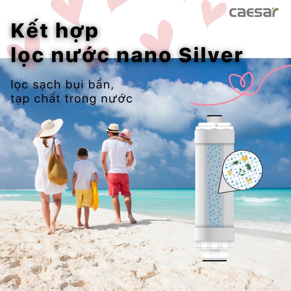 Bồn cầu 2 khối nắp điện tử Caesar CD1342 + TAF400H