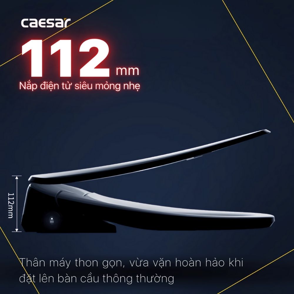 Bồn cầu 2 khối nắp điện tử Caesar CD1342 + TAF710H