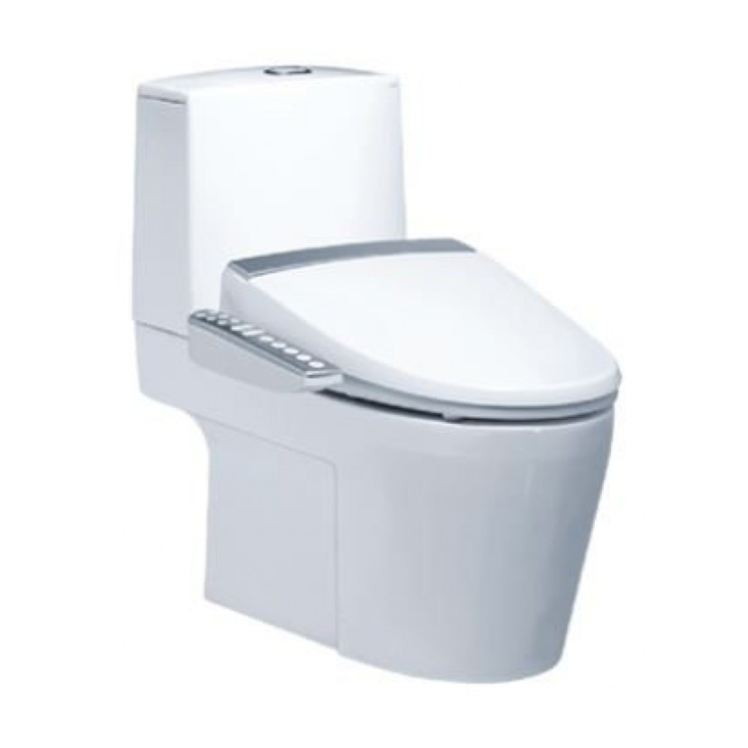 Bồn cầu 2 khối nắp điện tử Caesar CD1345+TAF200H