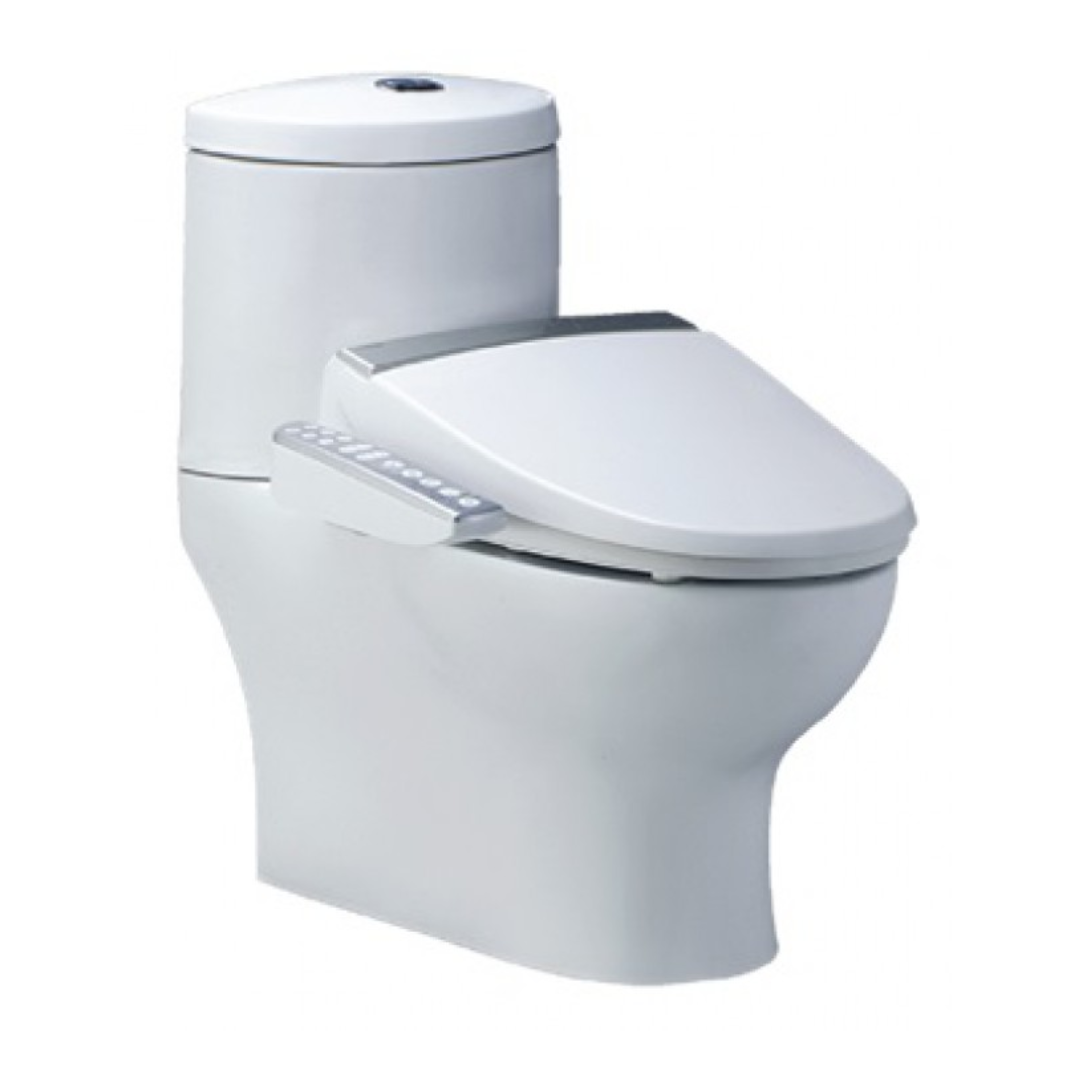 Bồn cầu 2 khối nắp điện tử Caesar CD1349+TAF200H