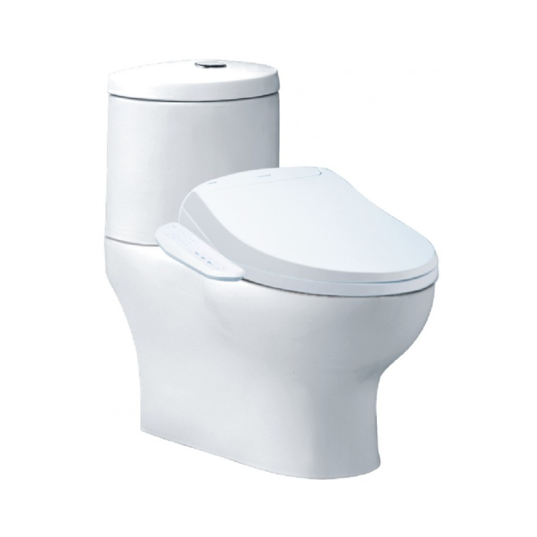 Bồn cầu 2 khối nắp điện tử Caesar CD1349+TAF400H