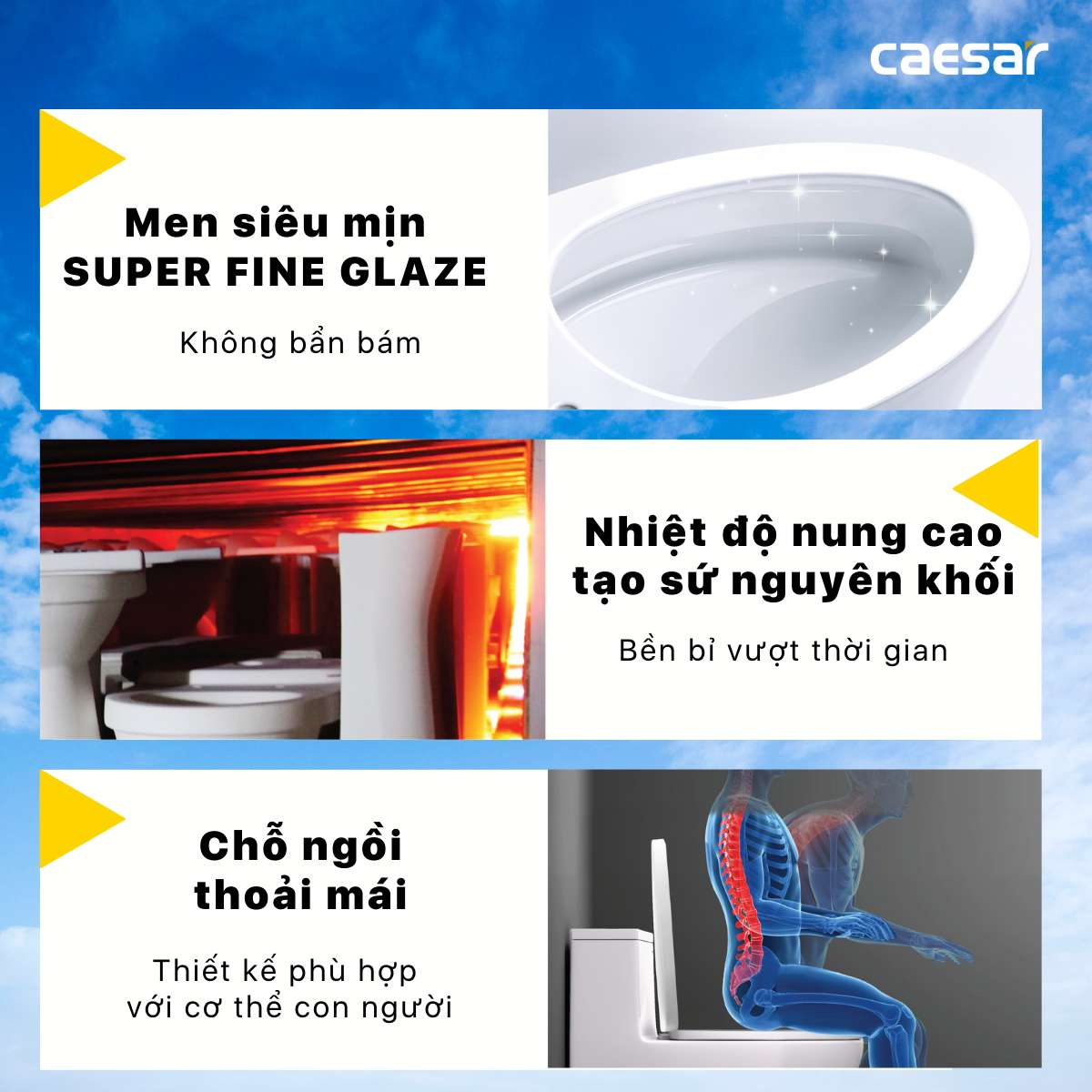 Bồn cầu 1 khối nắp điện tử Caesar C1356F + TAF400H (CD1356+TAF400H)