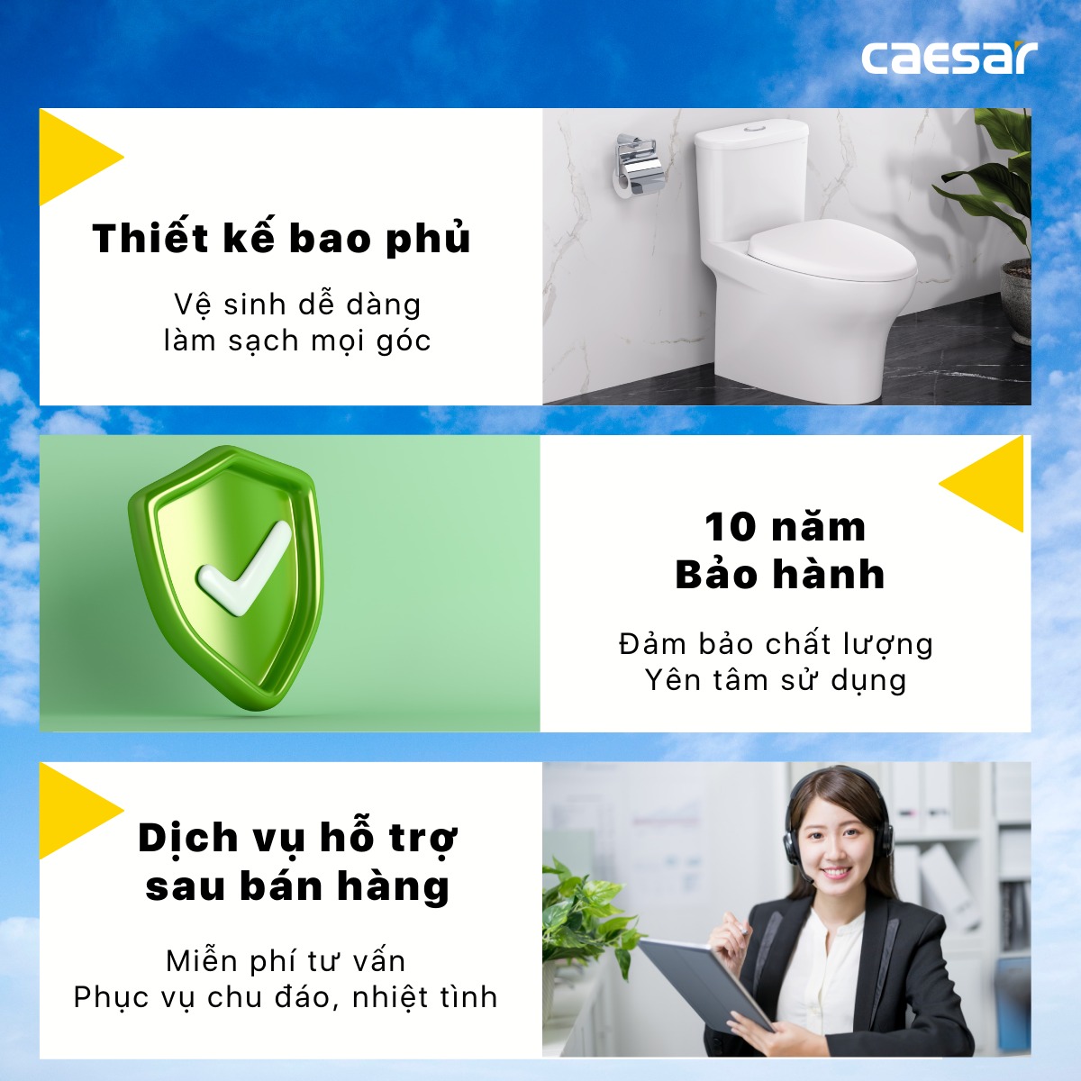 Bồn cầu 1 khối nắp điện tử Caesar C1394F + TAF400H (CD1394+TAF400H)