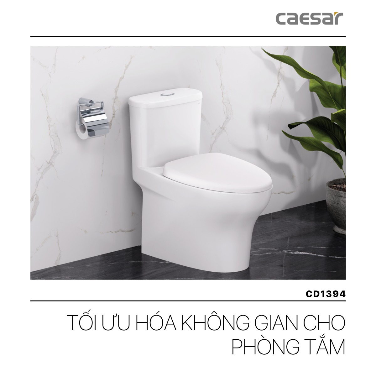 Bồn cầu 1 khối nắp điện tử Caesar C1394F + TAF400H (CD1394+TAF400H)