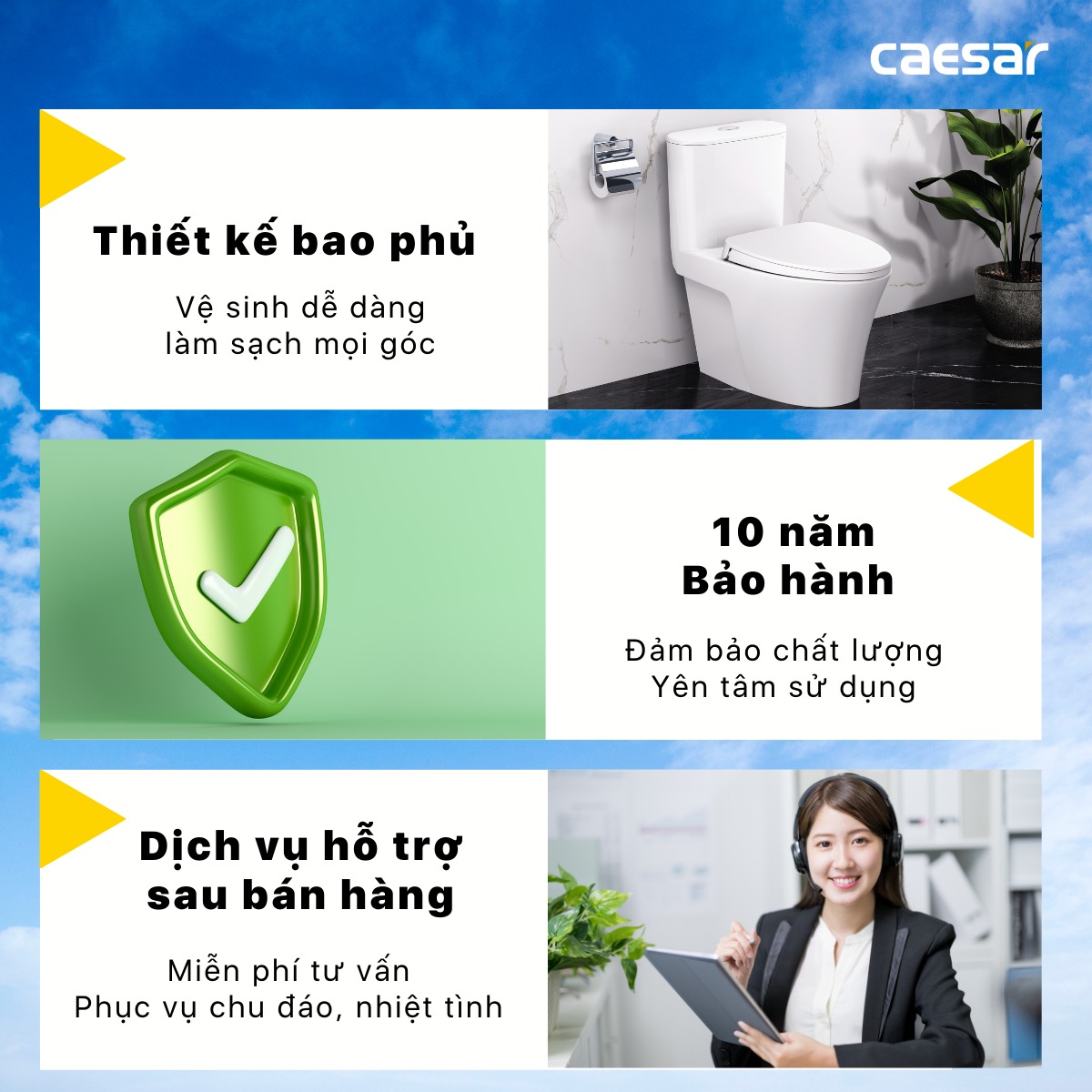 Bồn cầu 1 khối nắp điện tử Caesar C1395F + TAF400H (CD1395+TAF400H)