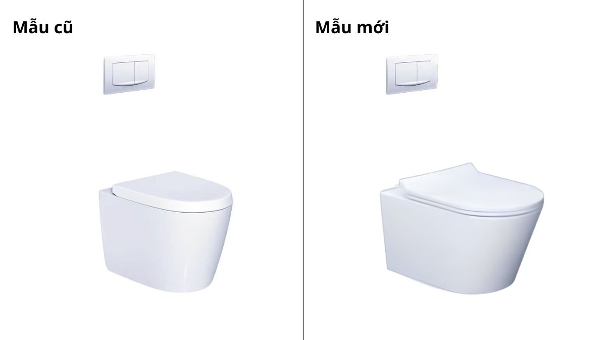 Bồn cầu treo tường Caesar CPT1505 gồm két nước âm tường