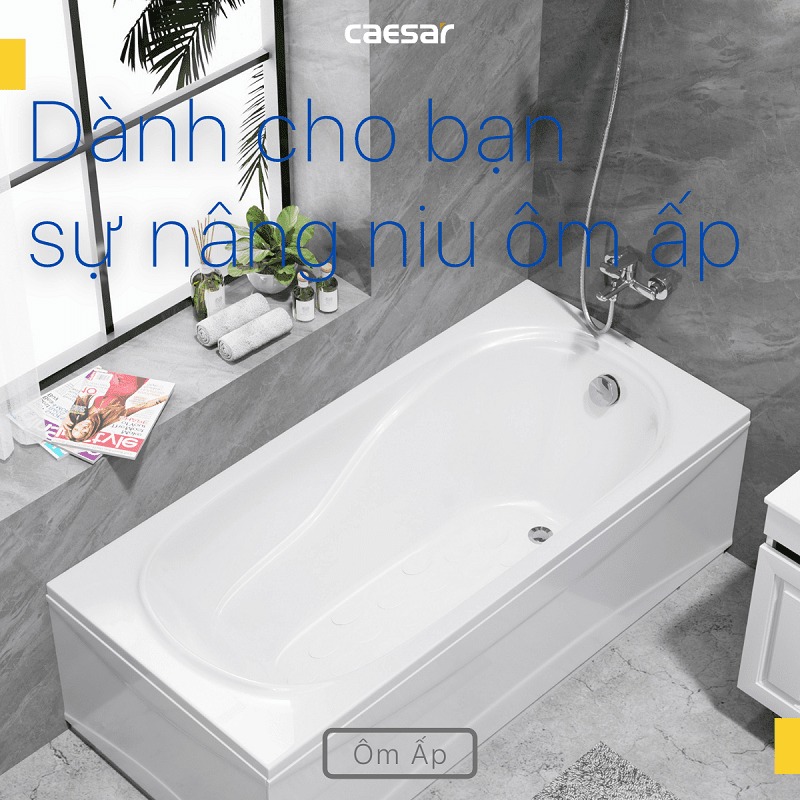 Bồn tắm chân yếm 1m7 Caesar AT0170L(R)