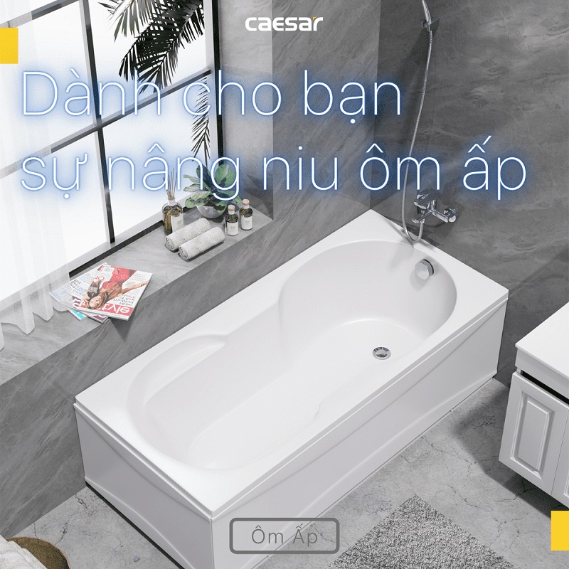 Bồn tắm chân yếm 1m7 Caesar AT0370L(R)