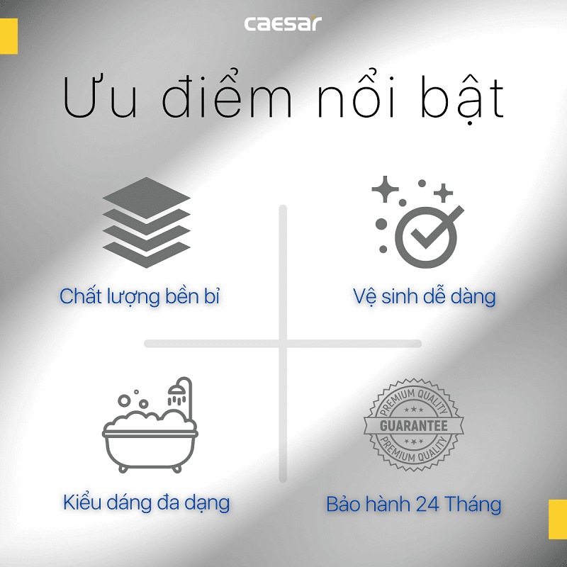 Bồn tắm chân yếm 1m6 Caesar AT0460L(R)