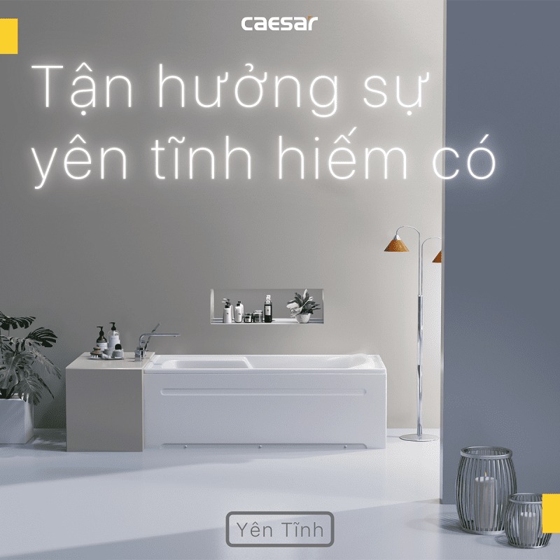 Bồn tắm chân yếm 1m6 Caesar AT0460L(R)